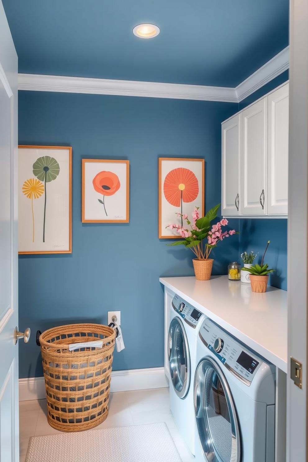 Blue Laundry Room Design Ideas 11