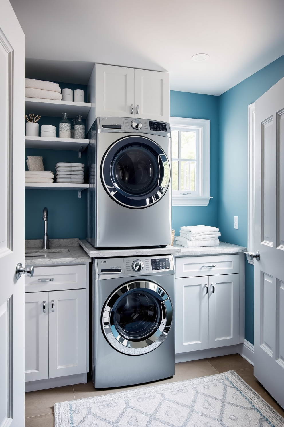 Blue Laundry Room Design Ideas 20