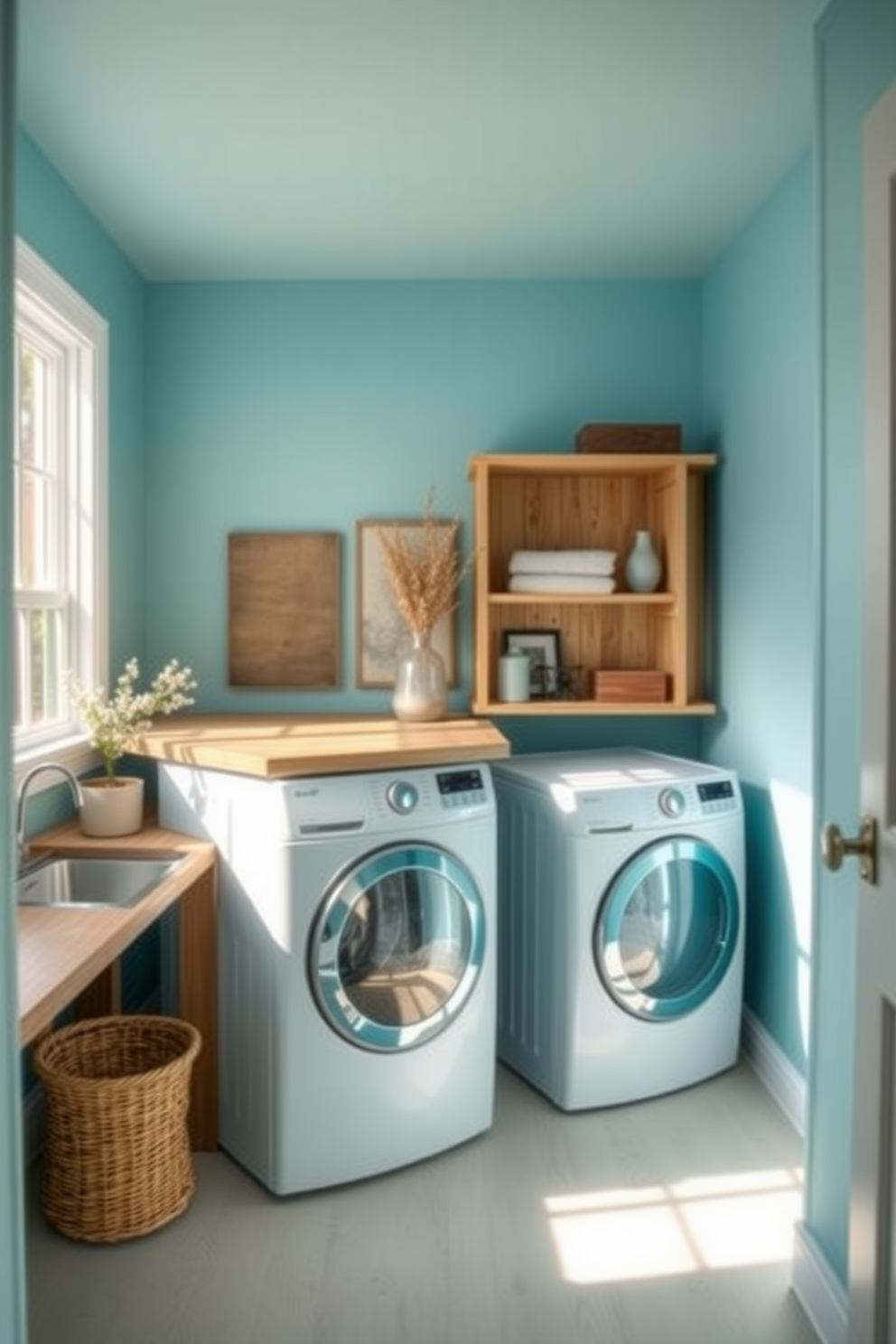 Blue Laundry Room Design Ideas 26