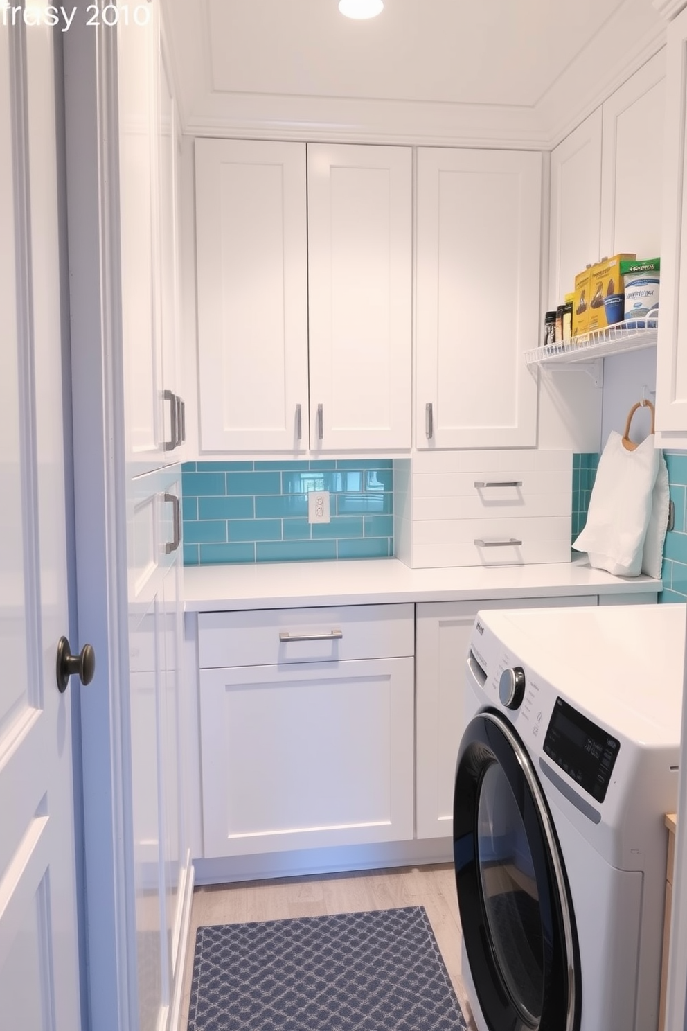 Blue Laundry Room Design Ideas 30