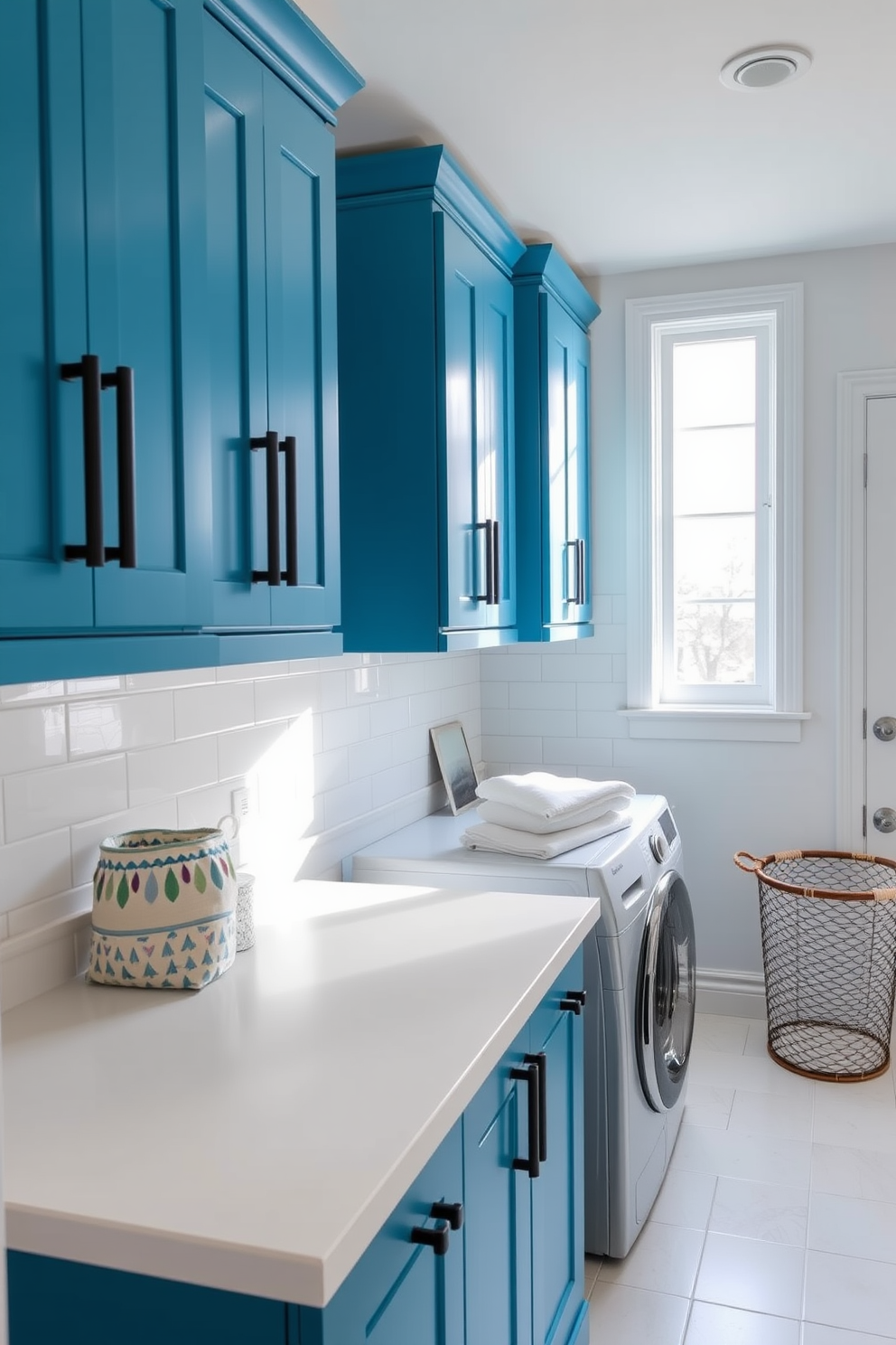 Blue Laundry Room Design Ideas 9