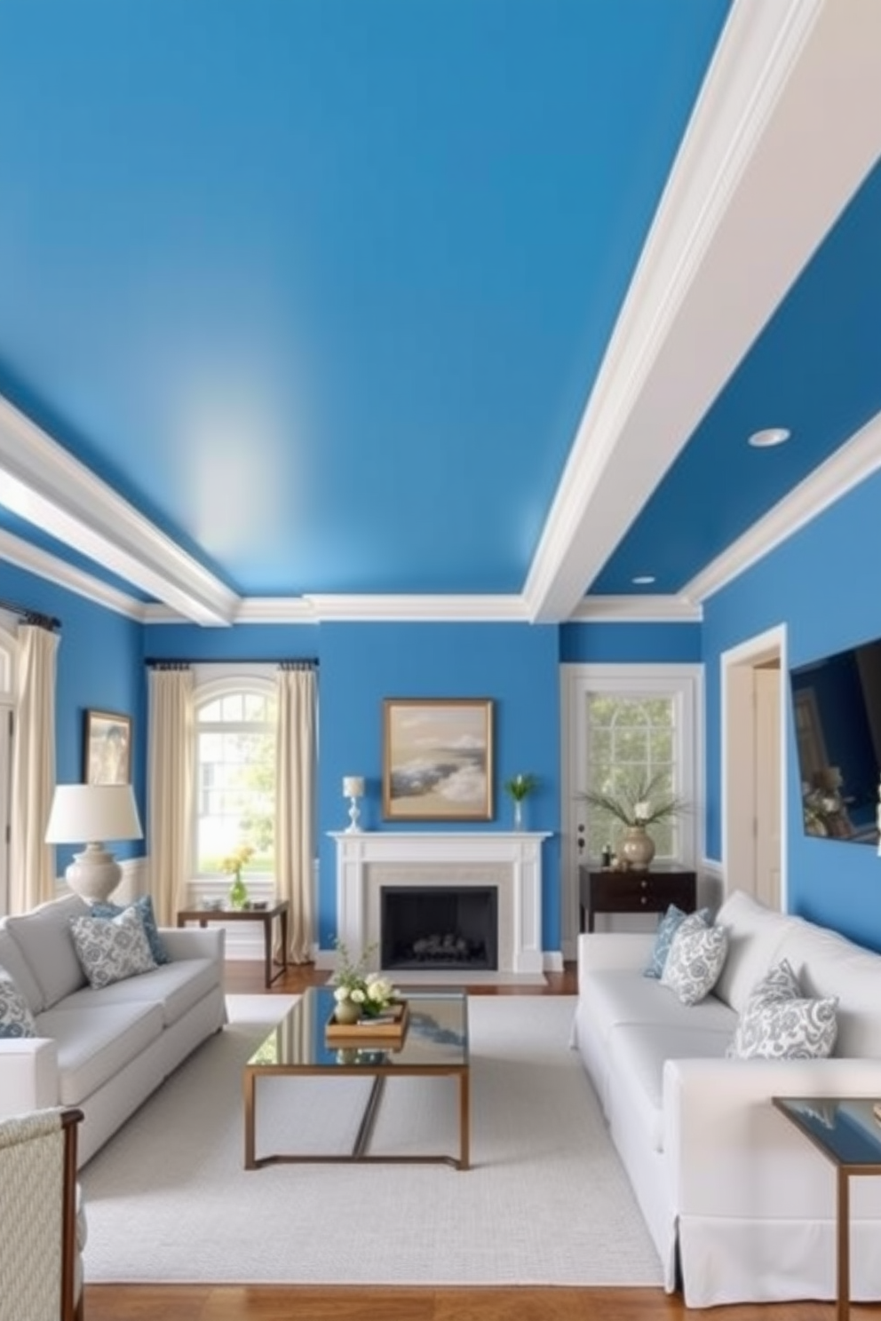 Blue Living Room Design Ideas 13