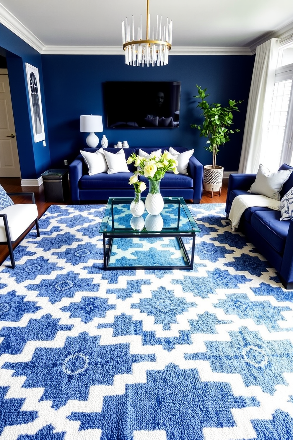 Blue Living Room Design Ideas 16