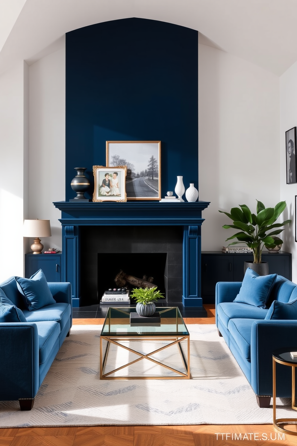 Blue Living Room Design Ideas 27