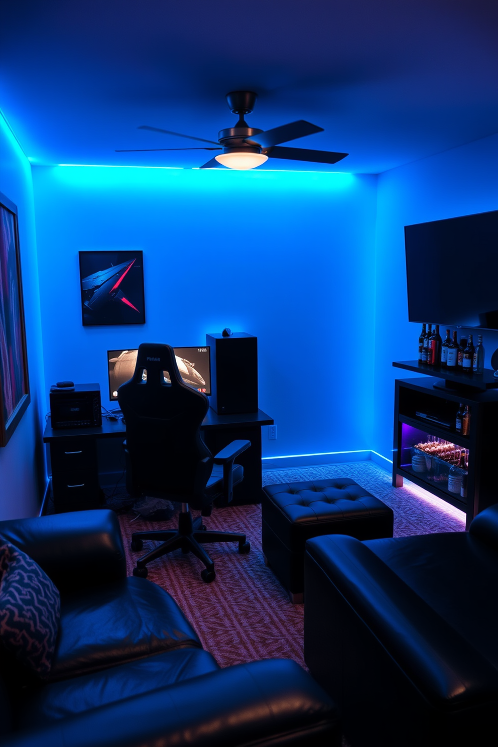 Blue Man Cave Design Ideas 11