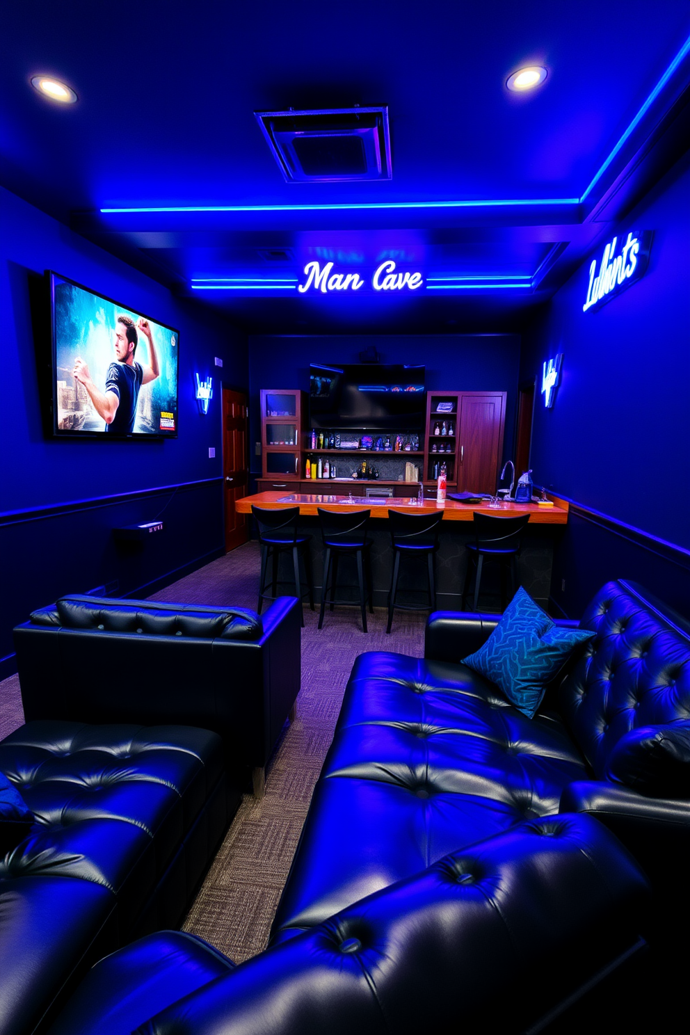 Blue Man Cave Design Ideas 5