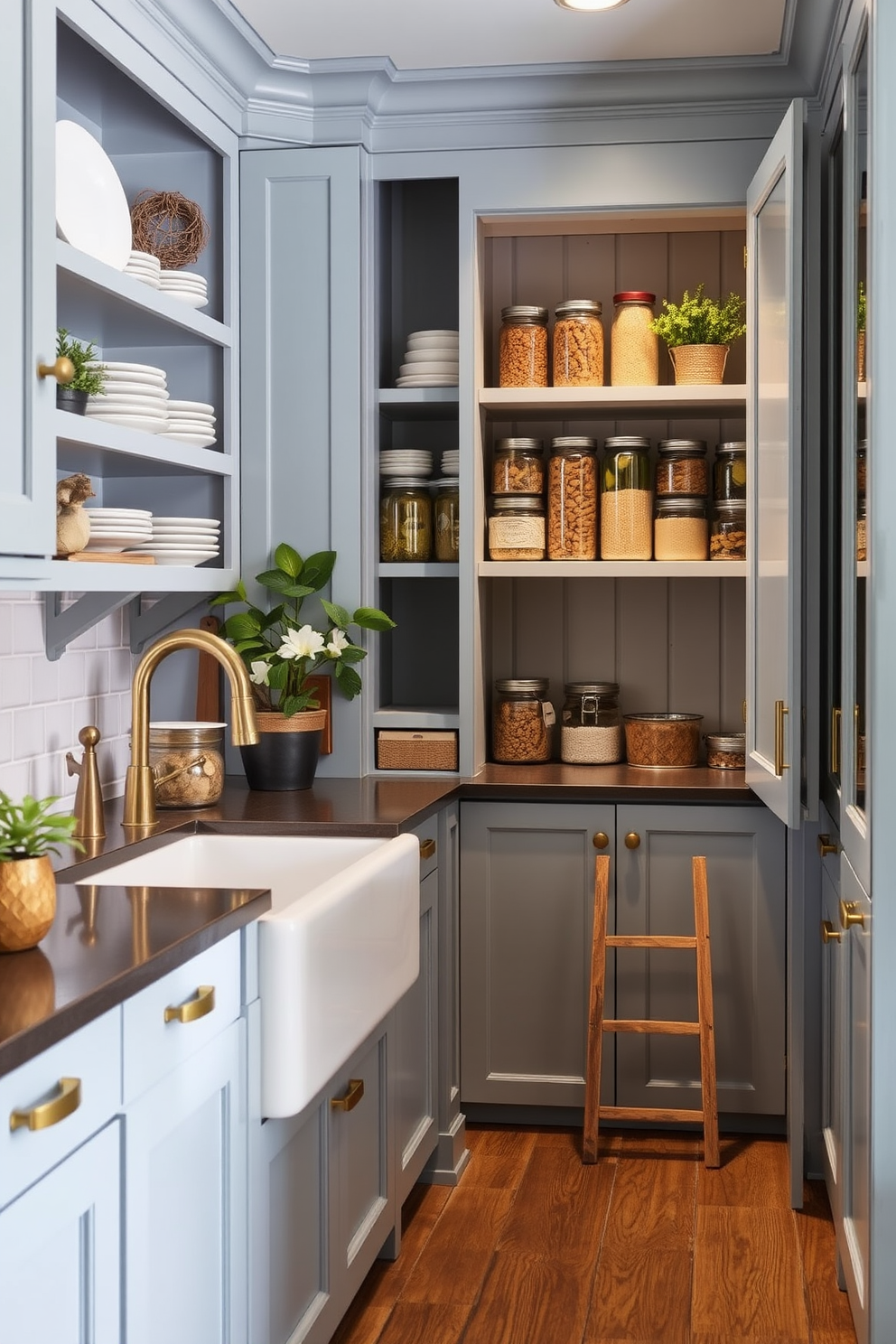 Blue Pantry Design Ideas 17