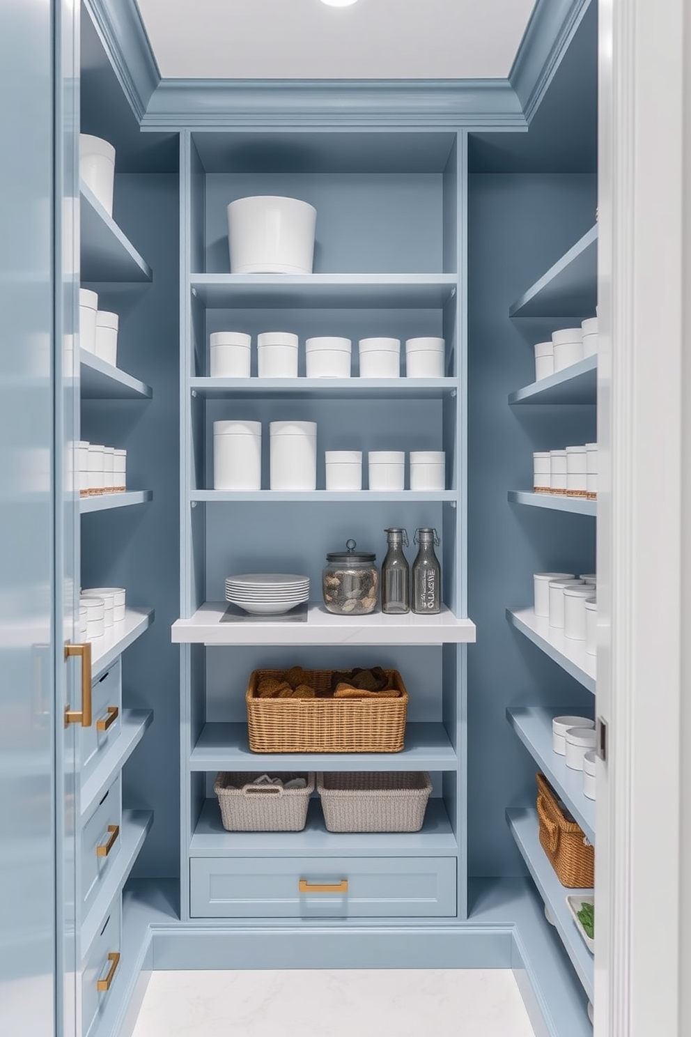 Blue Pantry Design Ideas 18