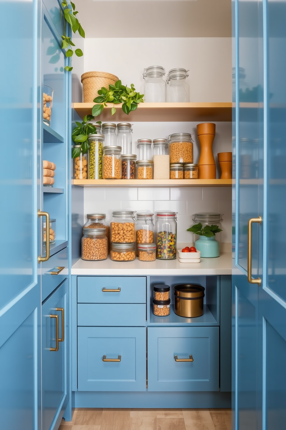 Blue Pantry Design Ideas 20