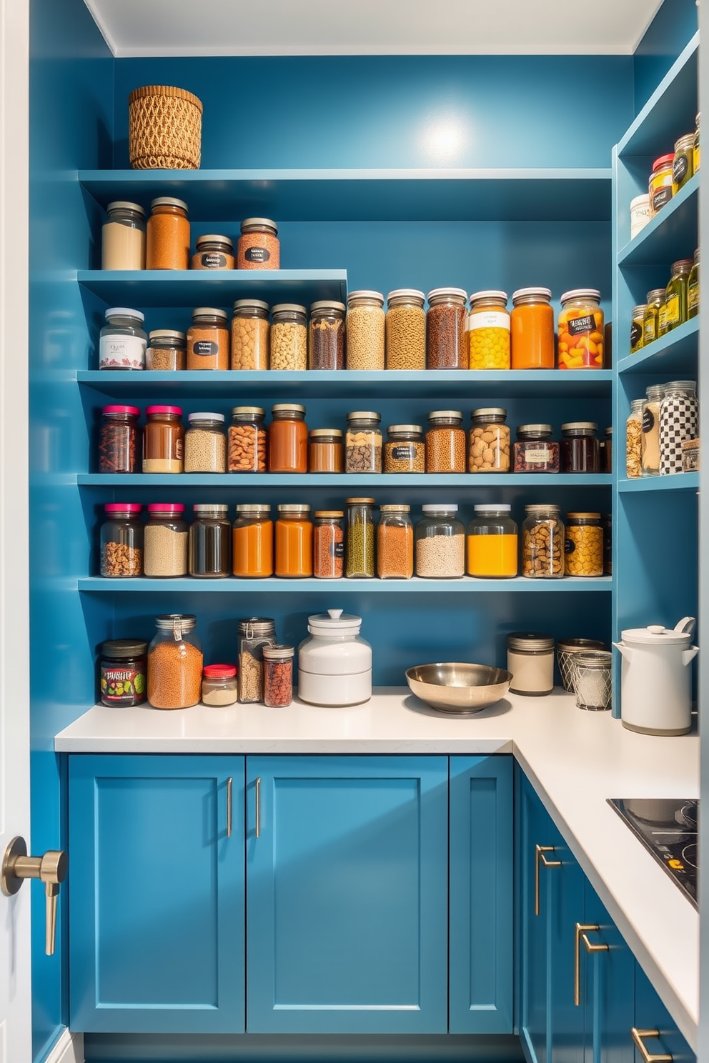 Blue Pantry Design Ideas 8