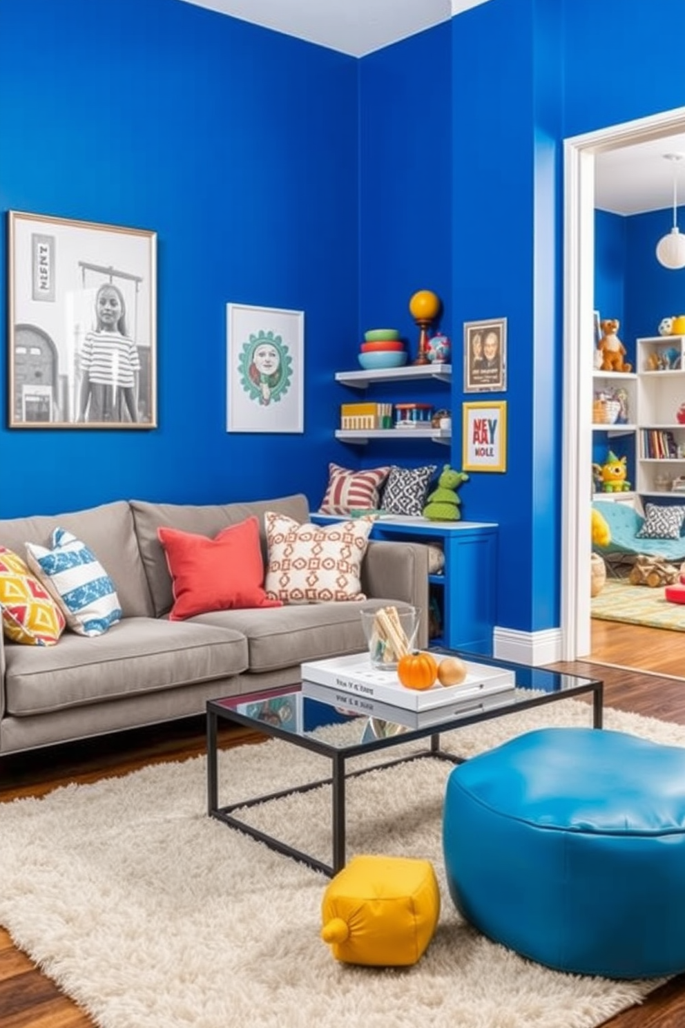 Blue Playroom Design Ideas 30