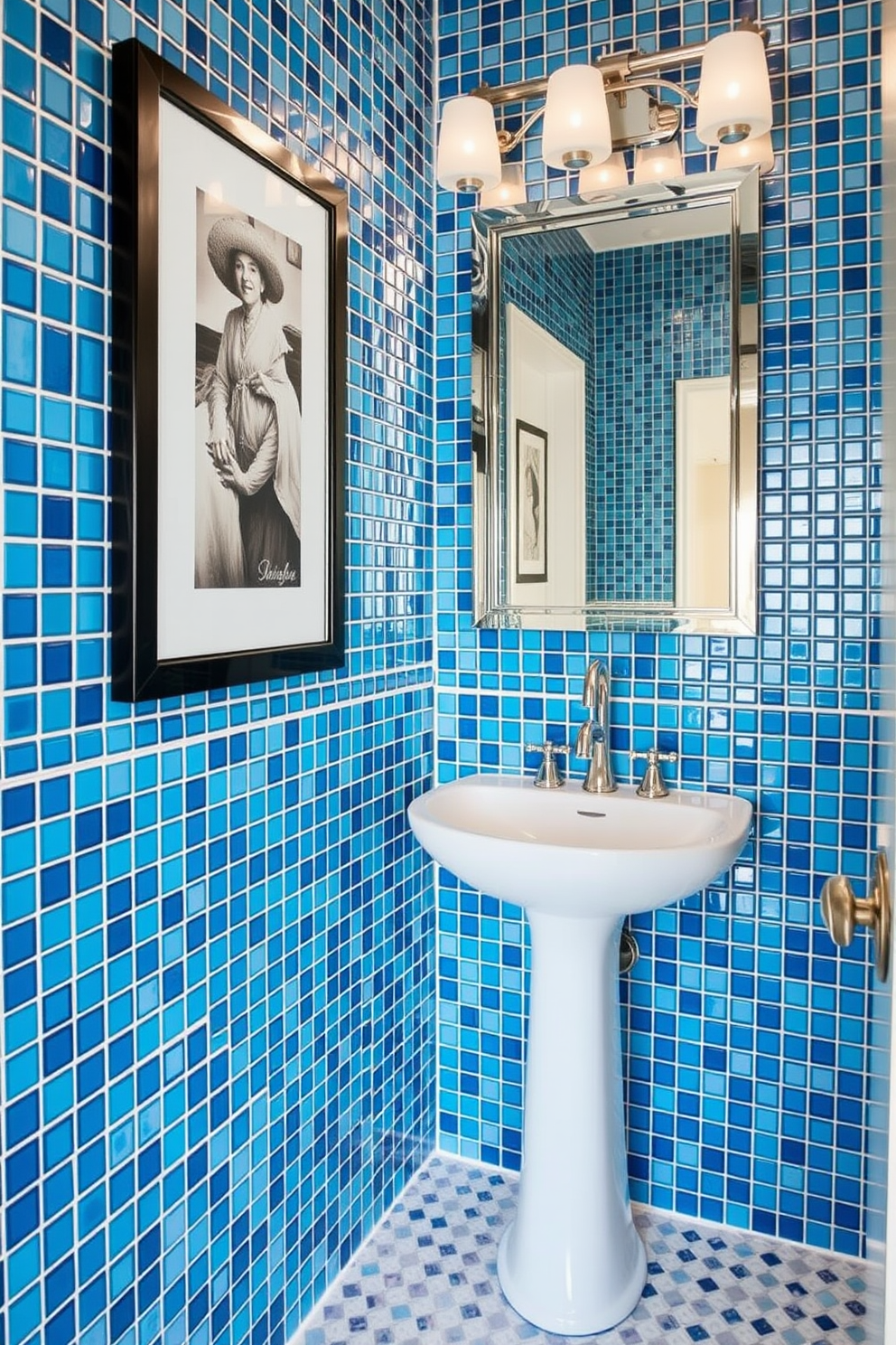 Blue Powder Room Design Ideas 15