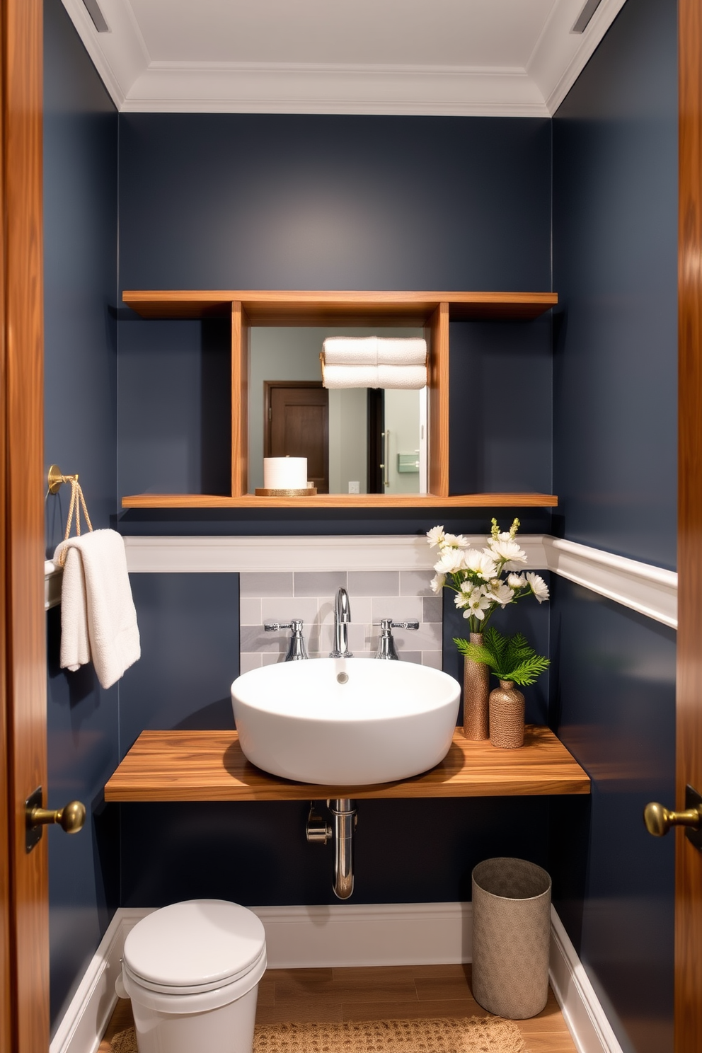 Blue Powder Room Design Ideas 16