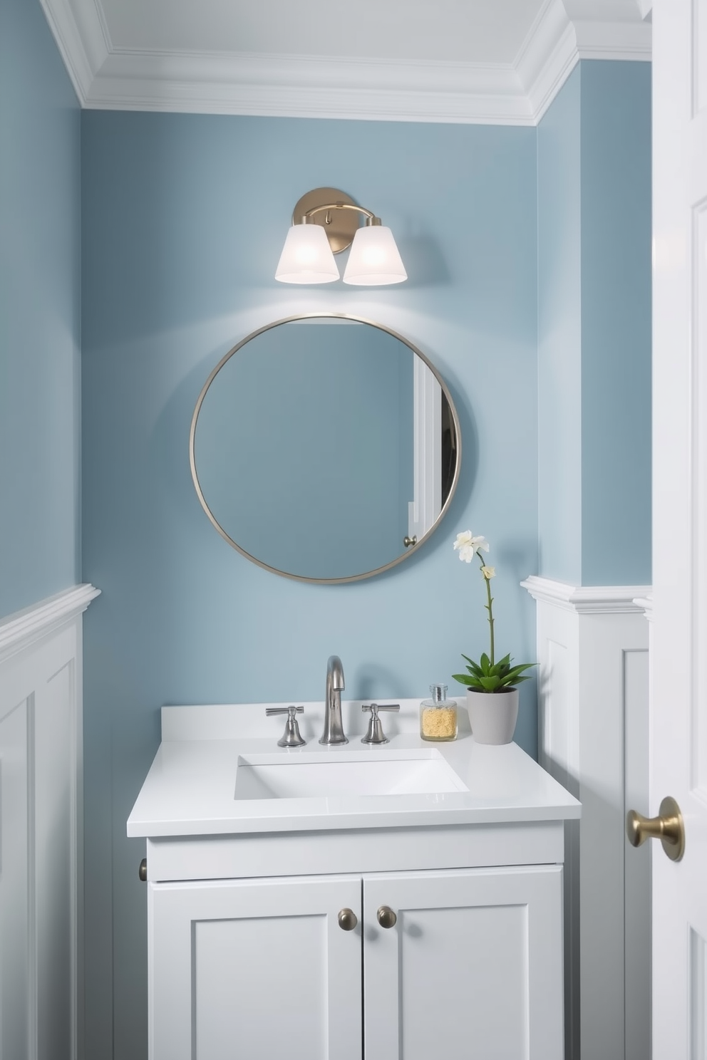 Blue Powder Room Design Ideas 20