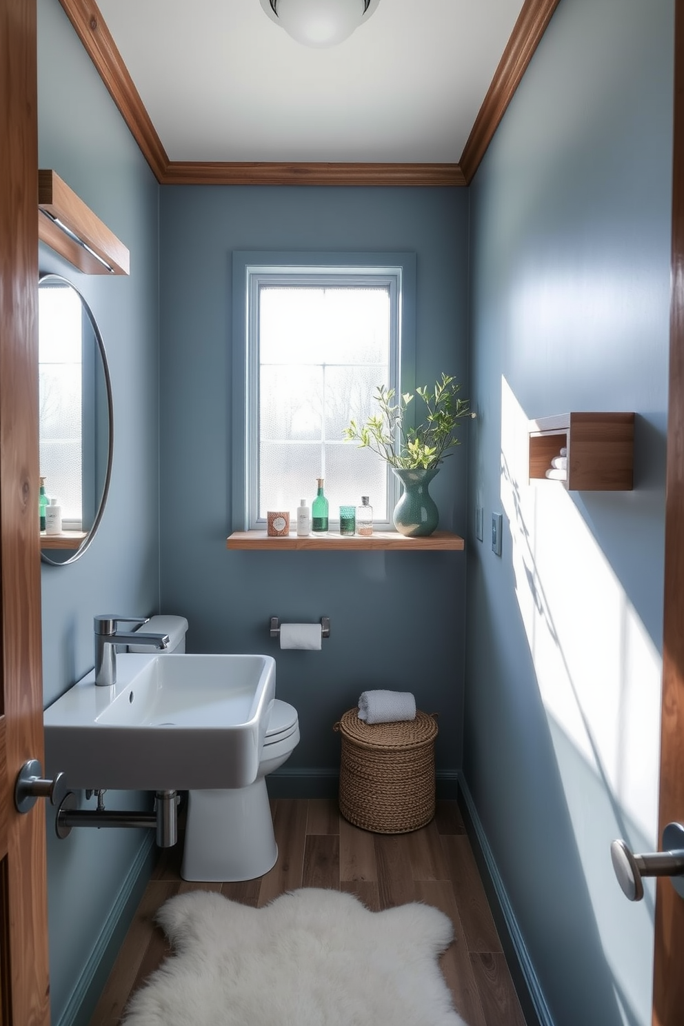 Blue Powder Room Design Ideas 22