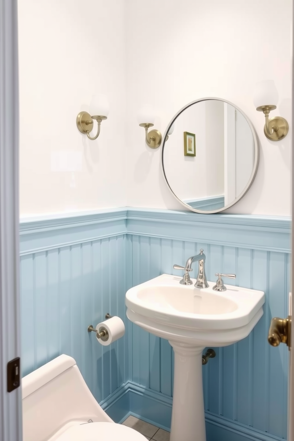 Blue Powder Room Design Ideas 23