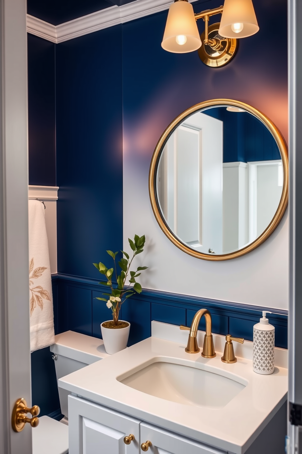 Blue Powder Room Design Ideas 24