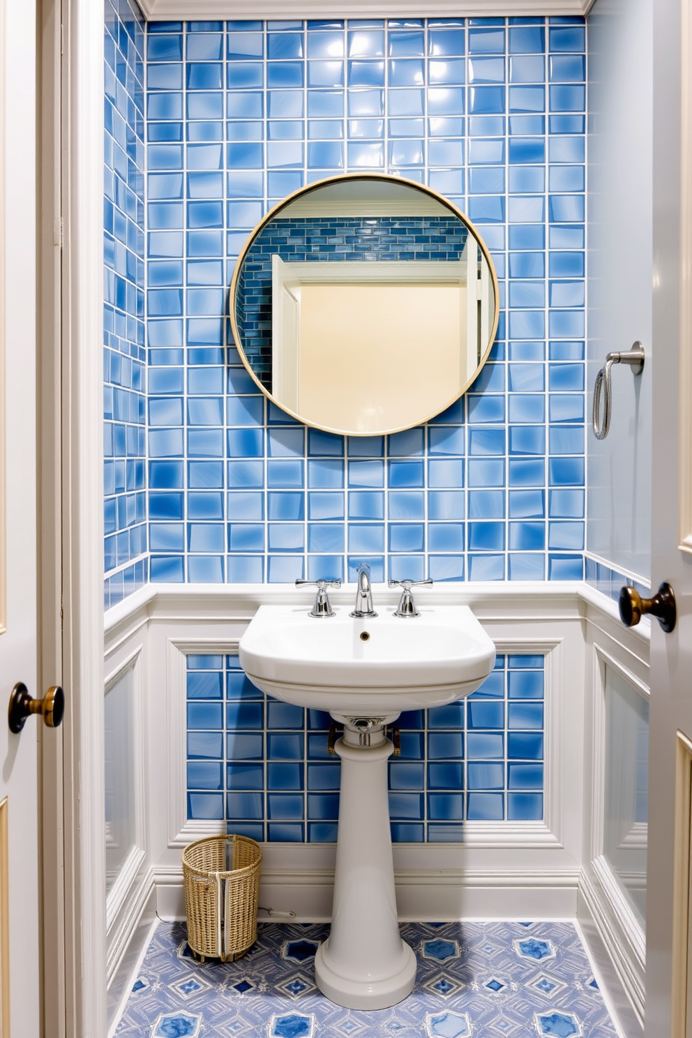 Blue Powder Room Design Ideas 26