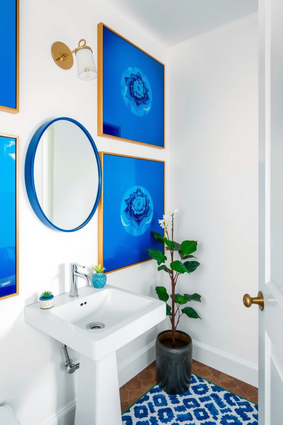 Blue Powder Room Design Ideas 28