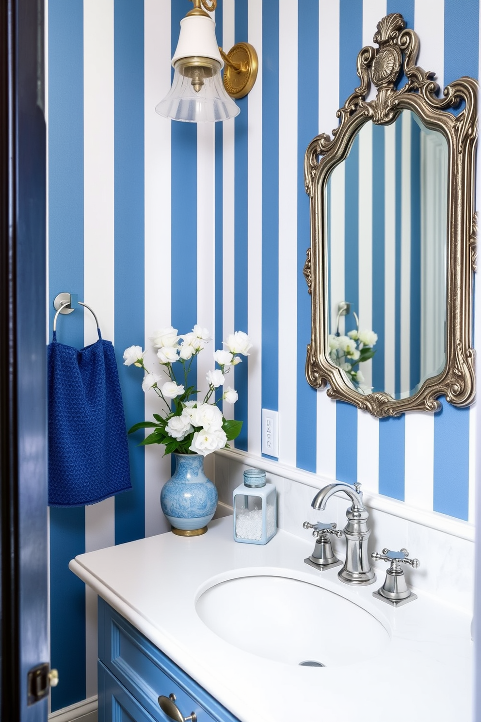 Blue Powder Room Design Ideas 8