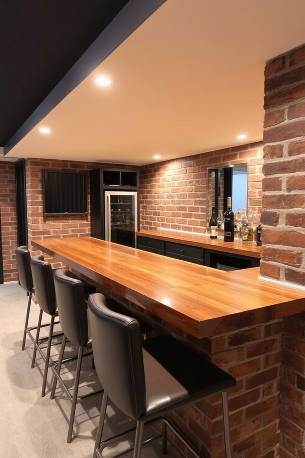 Brick Basement Design Ideas 11