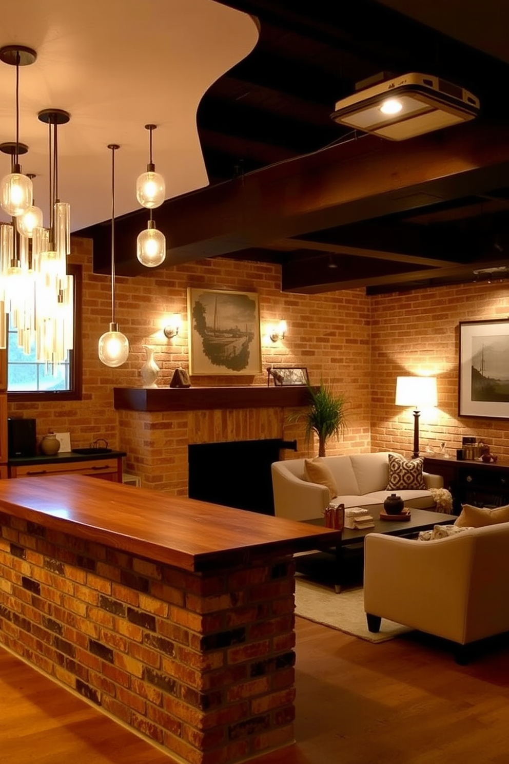 Brick Basement Design Ideas 19