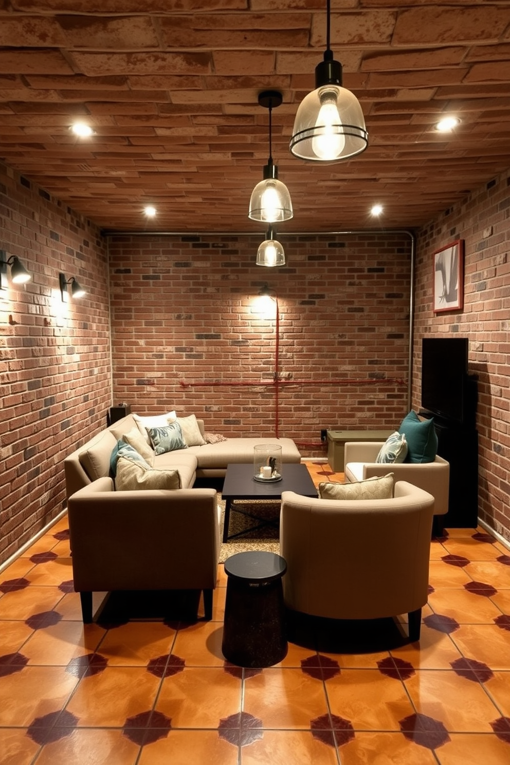 Brick Basement Design Ideas 24