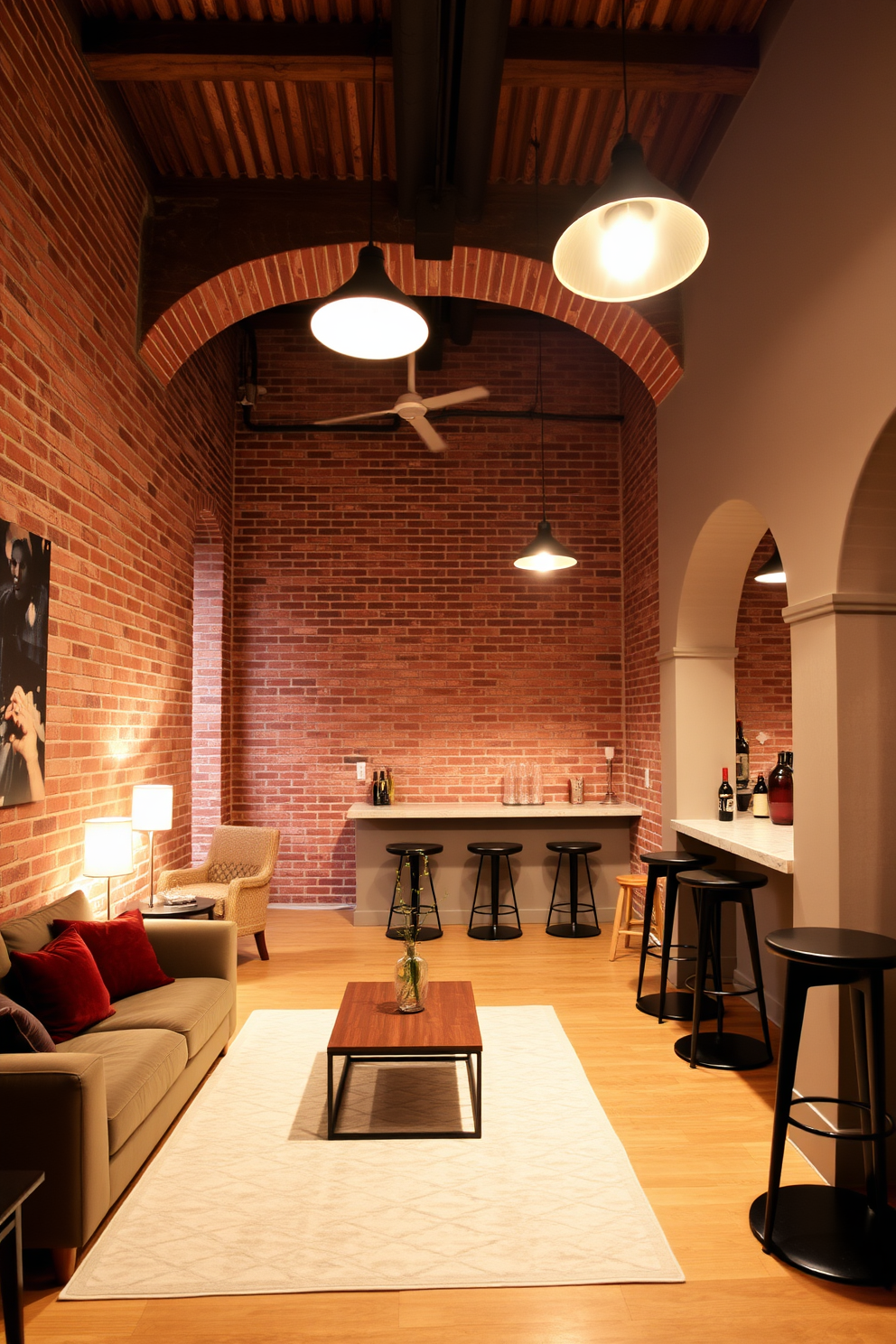 Brick Basement Design Ideas 5