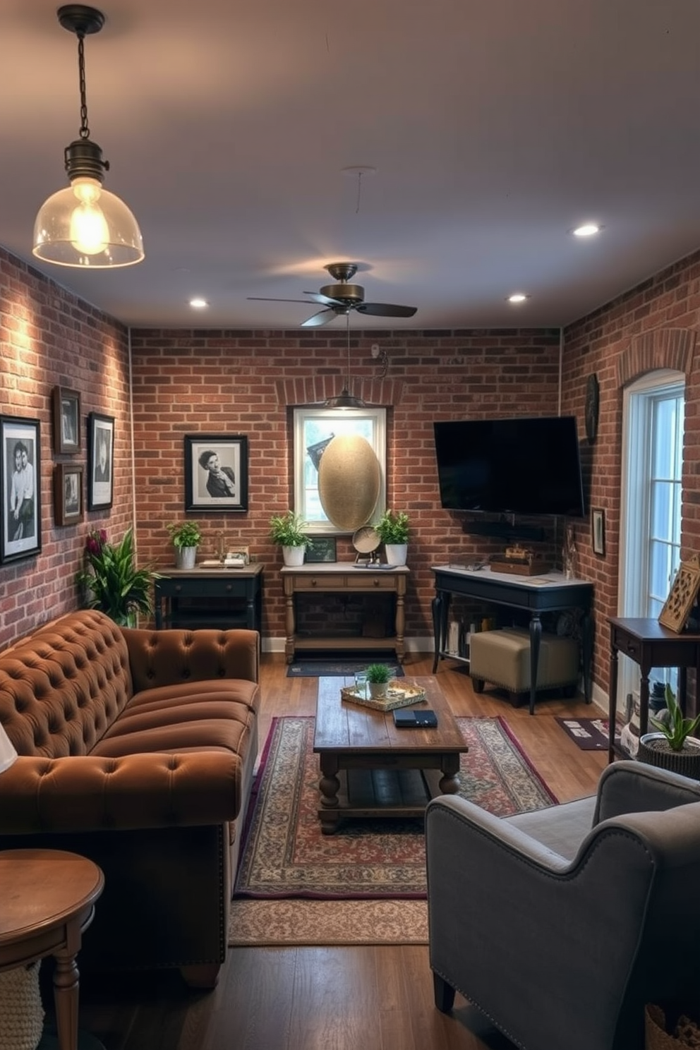 Brick Basement Design Ideas 7