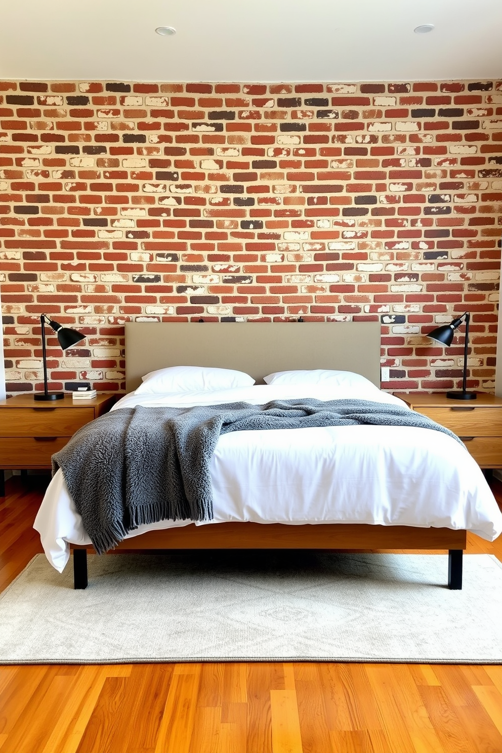 Brick Wall Bedroom Design Ideas 1