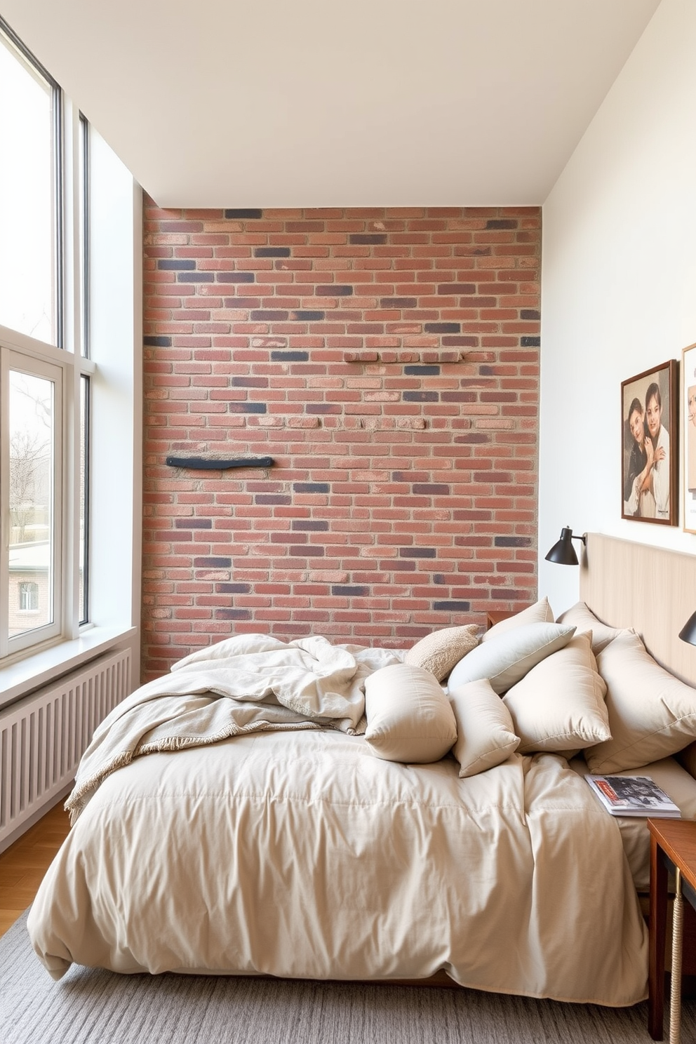 Brick Wall Bedroom Design Ideas 14