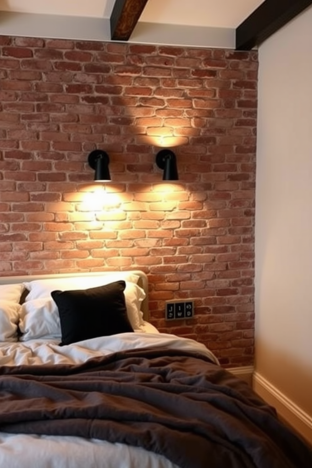 Brick Wall Bedroom Design Ideas 17