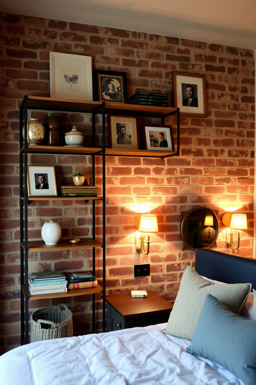 Brick Wall Bedroom Design Ideas 19