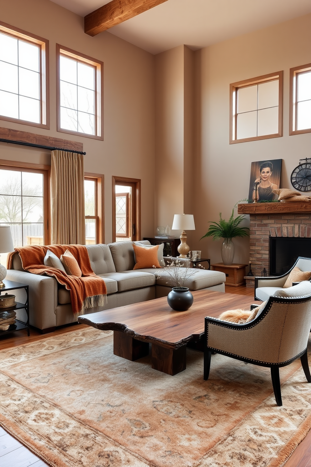 Brown Living Room Design Ideas 15