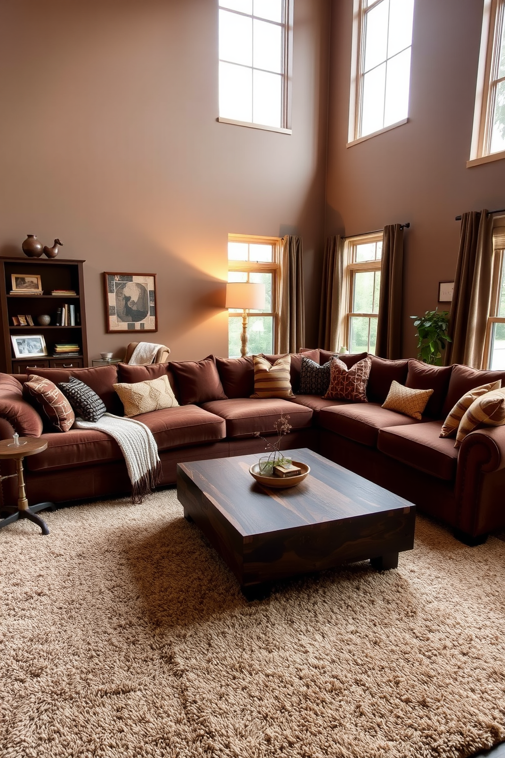 Brown Living Room Design Ideas 25