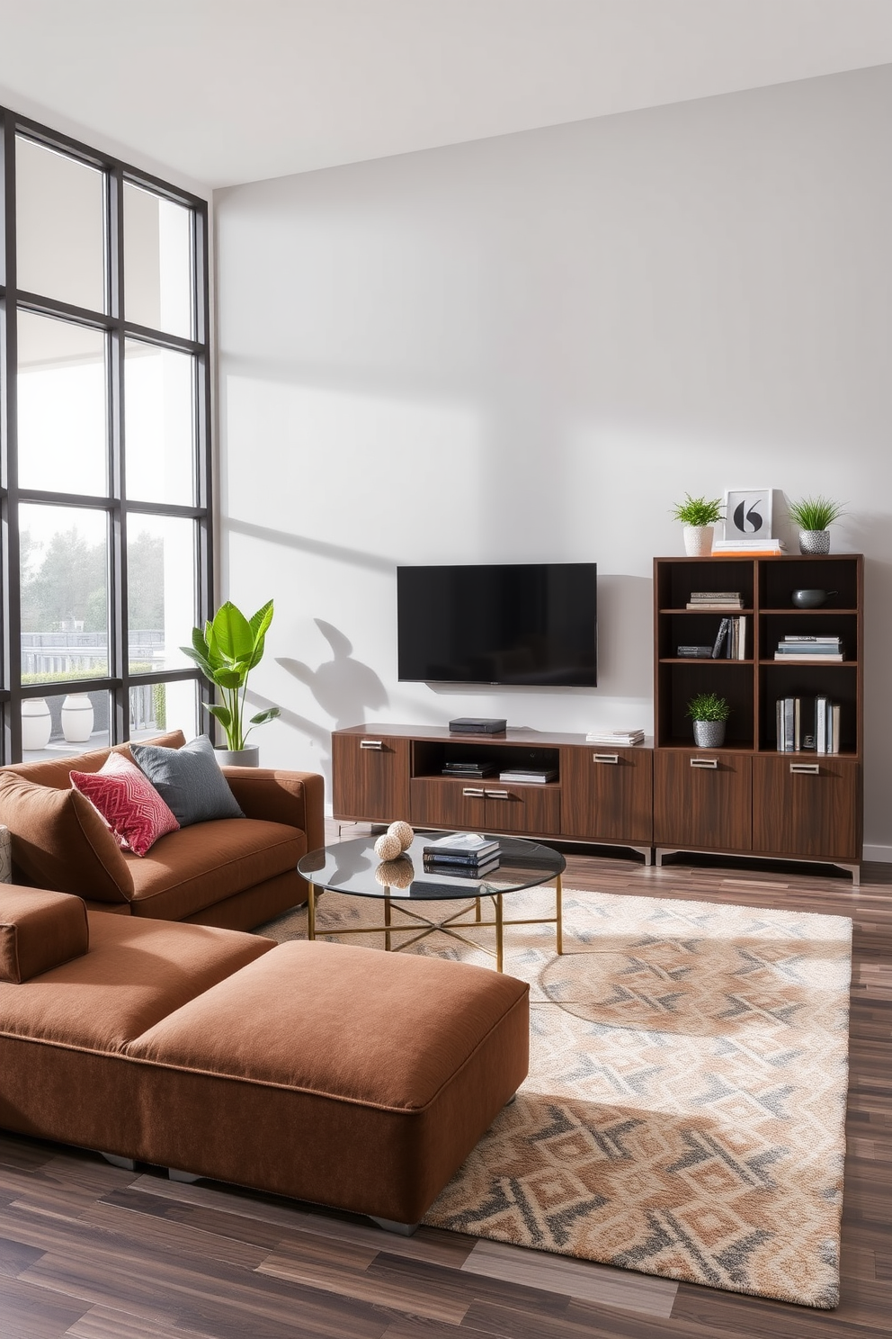 Brown Living Room Design Ideas 30