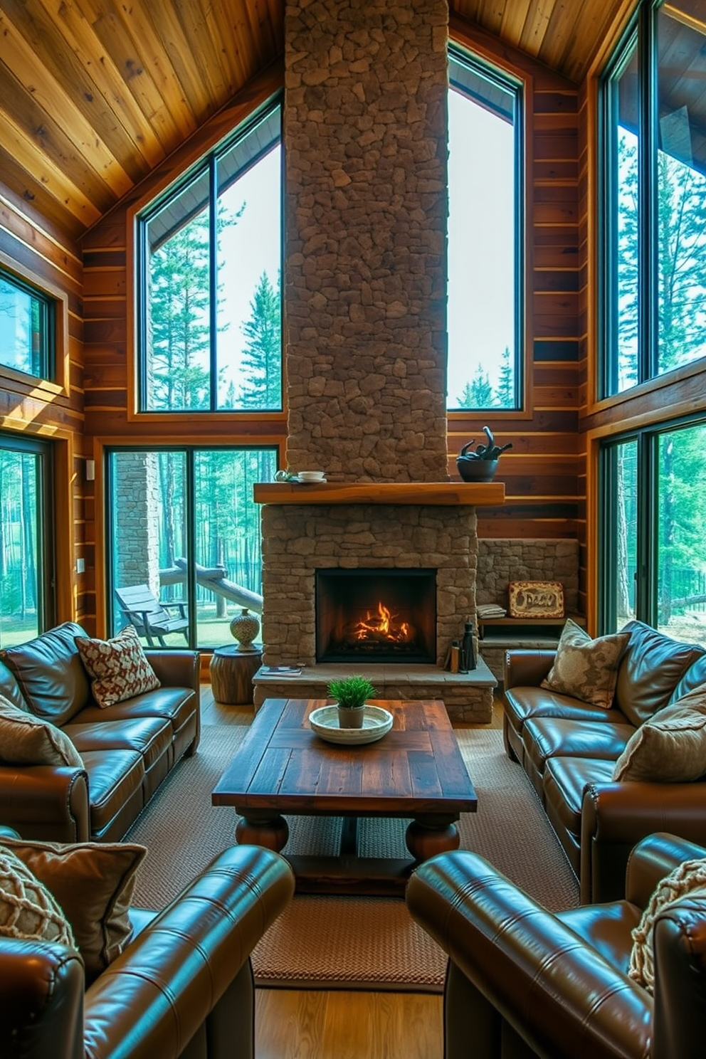 Cabin Living Room Design Ideas 10