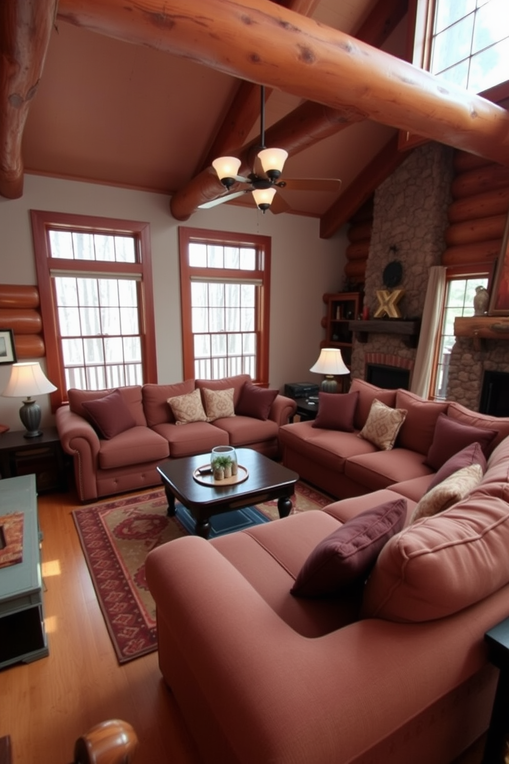 Cabin Living Room Design Ideas 15