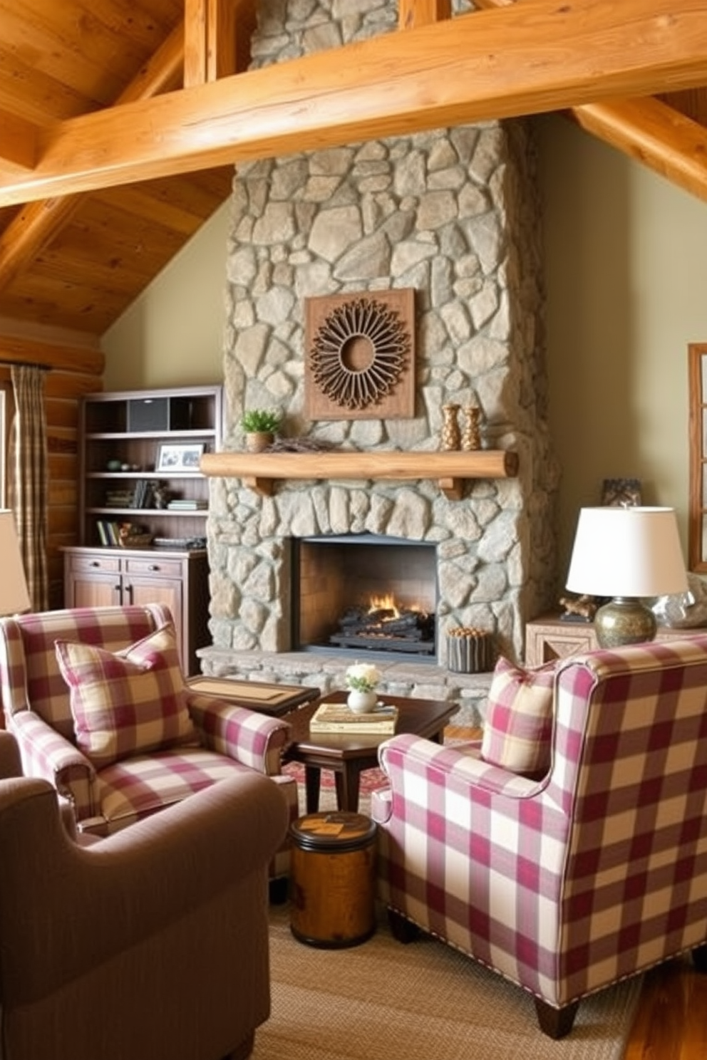 Cabin Living Room Design Ideas 18