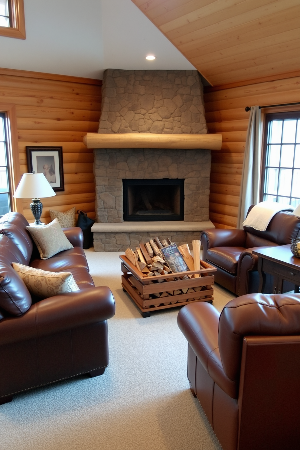 Cabin Living Room Design Ideas 19