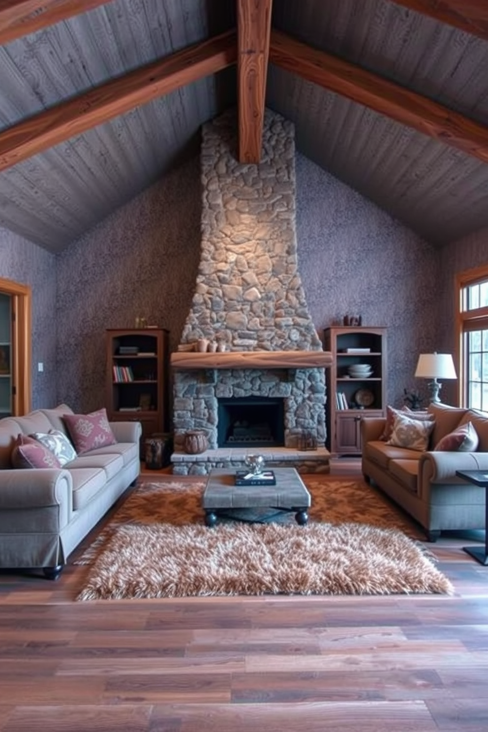 Cabin Living Room Design Ideas 26