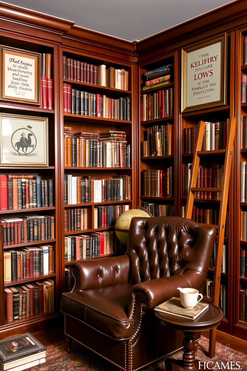 Classic Home Library Design Ideas 10