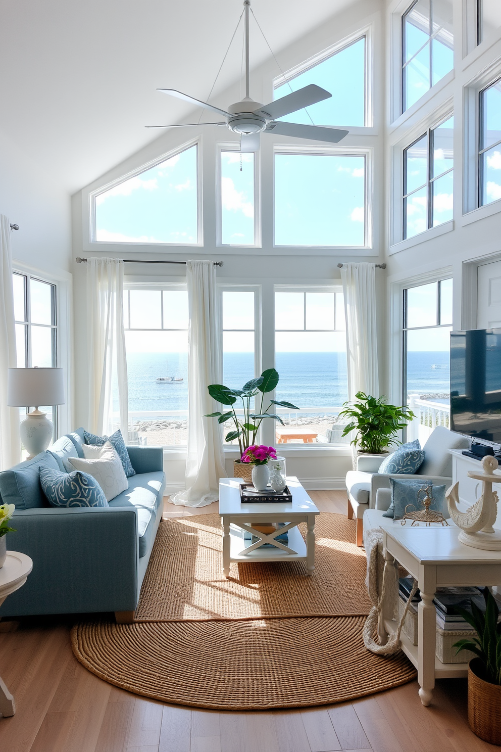 Coastal Living Room Design Ideas 24