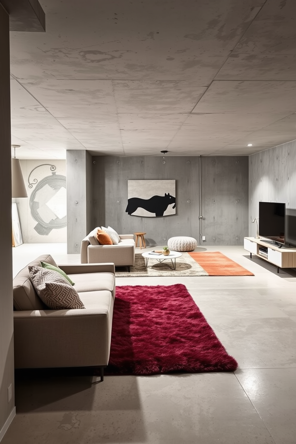 Concrete Basement Design Ideas 15