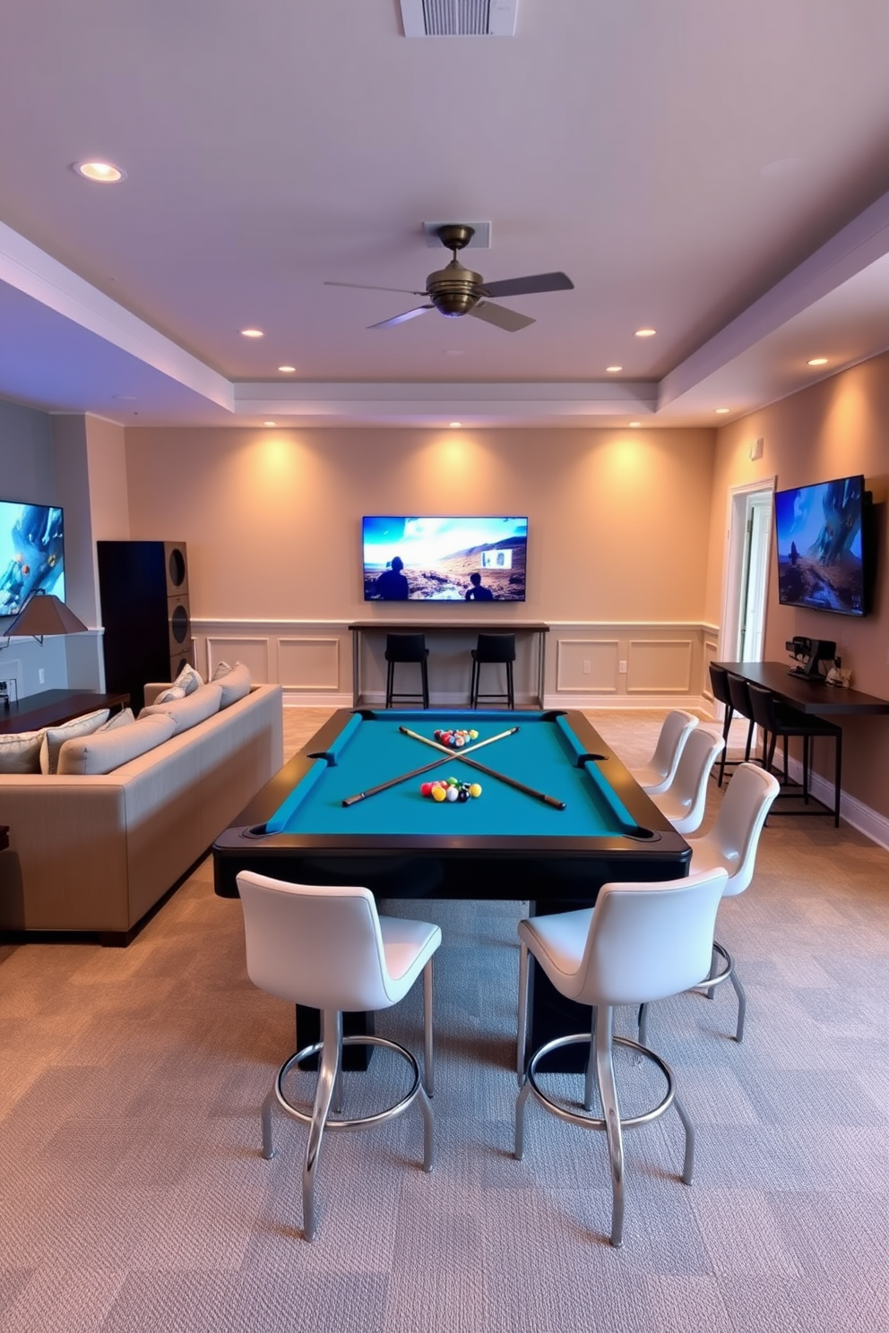 Contemporary Game Room Design Ideas 13