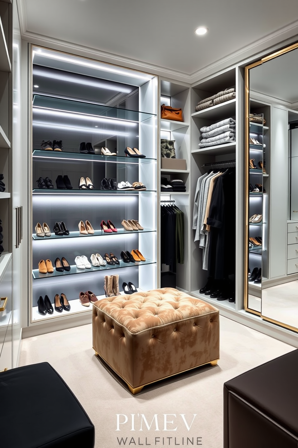 Contemporary Walk In Closet Design Ideas 13