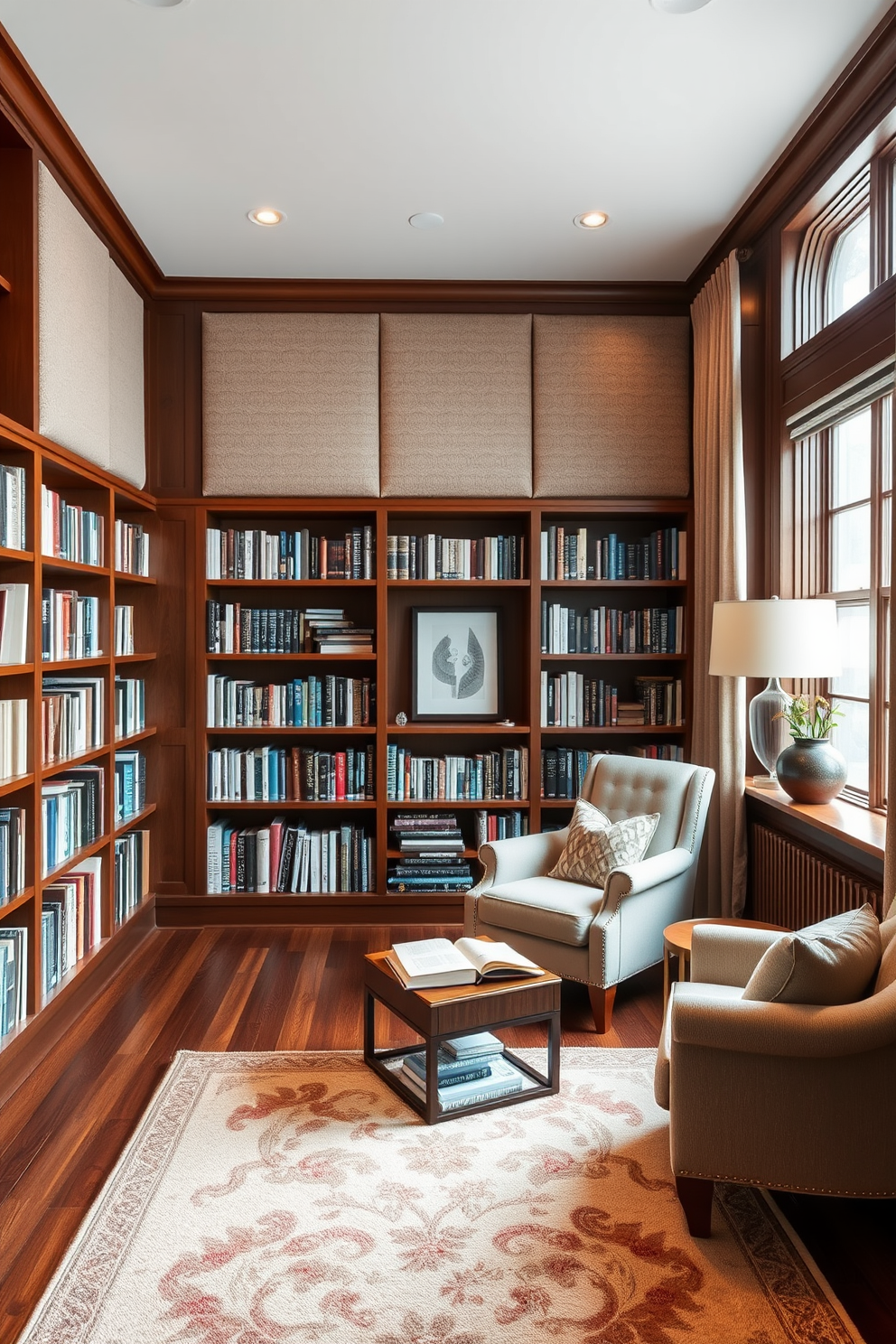 Cozy Home Library Design Ideas 27