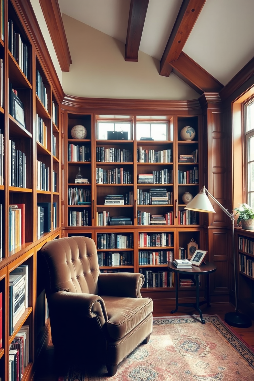 Cozy Home Library Design Ideas 30