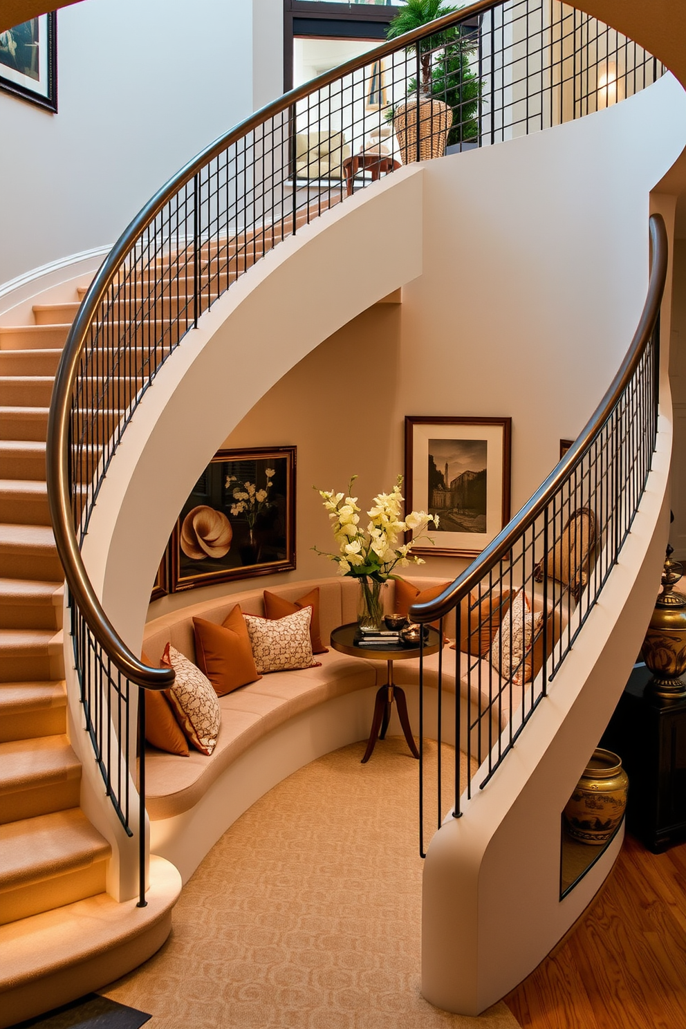 Curved Staircase Design Ideas 18