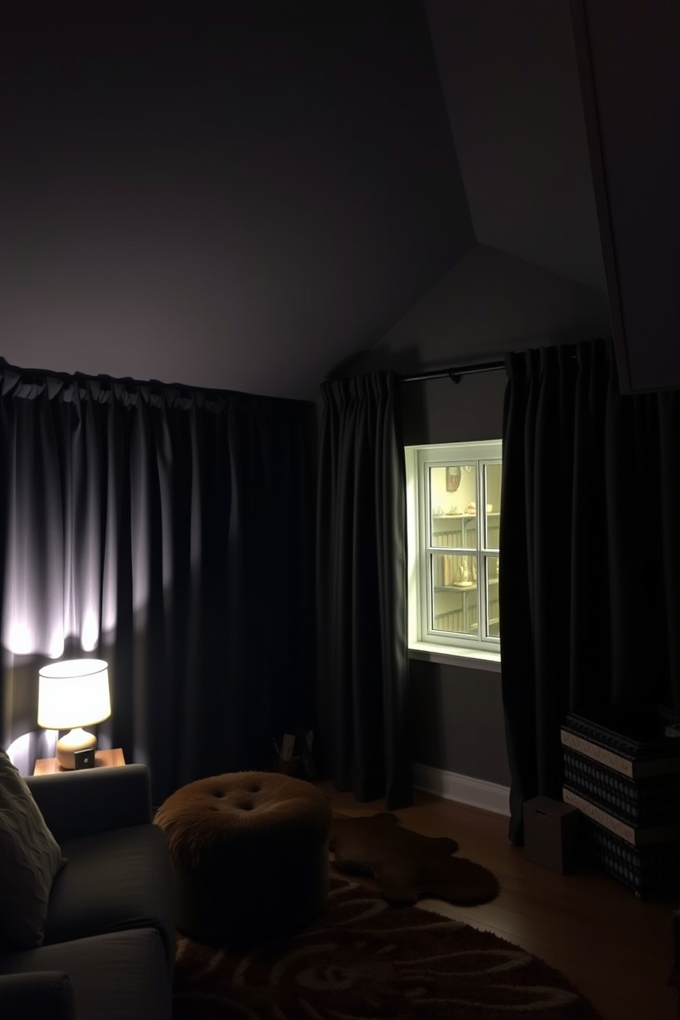 Dark Attic Room Design Ideas 13